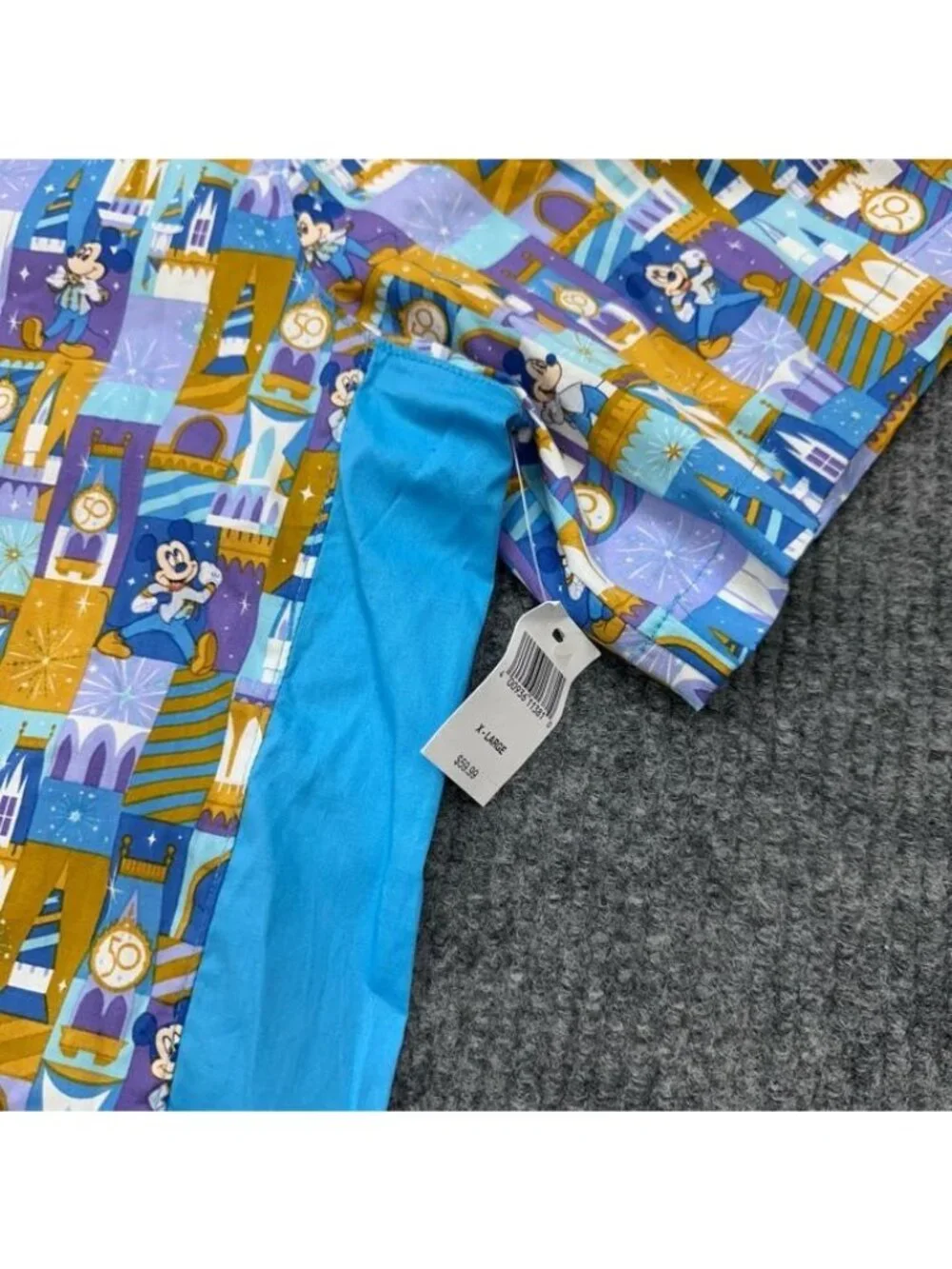 Walt Disney World 50th Anniversary Mickey Retro Camp Bowling Shirt Mens XL NEW